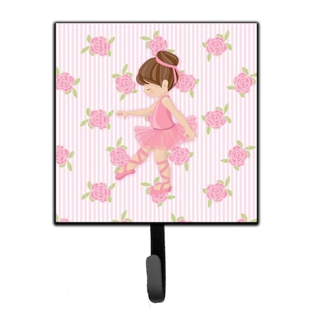 Carolines Treasures Ballerina Brunette Point Leash or Key Holder BB5177SH4